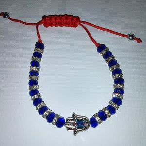 Hamsa Hand Red Tread Brazalet
